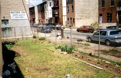 Cleared lot, June 2001