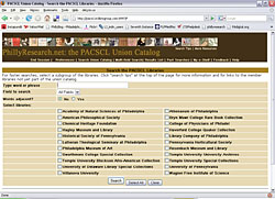 Picture of Union Catalog interface